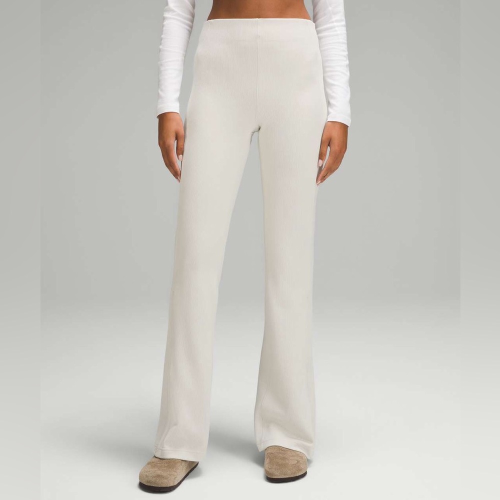 Lululemon softstreme ribbed zip flare pant